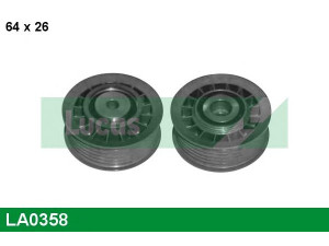 LUCAS ENGINE DRIVE LA0358 kreipiantysis skriemulys, V formos rumbuotas diržas 
 Diržinė pavara -> V formos rumbuotas diržas/komplektas -> Laisvasis/kreipiamasis skriemulys
6012001070, A6012001070