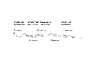 VENEPORTE 800216 išmetimo sistema 
 Išmetimo sistema -> Išmetimo sistema, visa