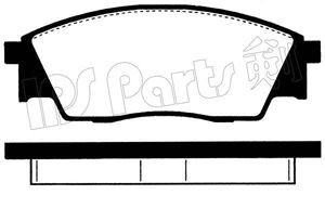 IPS Parts IBD-1704 stabdžių trinkelių rinkinys, diskinis stabdys
26200-KA120, 26290-KA060