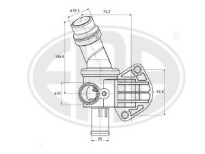ERA 350278 termostatas, aušinimo skystis 
 Aušinimo sistema -> Termostatas/tarpiklis -> Thermostat
06F 121 111 G