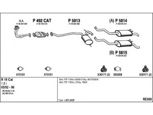 FENNO RE809 išmetimo sistema 
 Išmetimo sistema -> Išmetimo sistema, visa