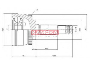 KAMOKA 7080 jungčių komplektas, kardaninis velenas 
 Ratų pavara -> Sujungimai/komplektas
39211-2F225