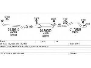 MTS C110484009591 išmetimo sistema 
 Išmetimo sistema -> Išmetimo sistema, visa