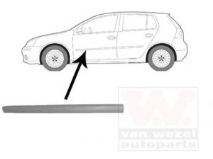 VAN WEZEL 5894423 apdailos/apsauginės juostelė, durelės 
 Kėbulas -> Apdaila/apsauga/dekoratyvinės juostelės/emblemos -> Apdailos/apsauginės juostelės
1K4853515CGRU