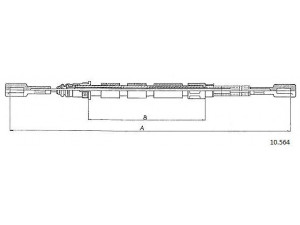 CABOR 10.564 trosas, stovėjimo stabdys
21083508180