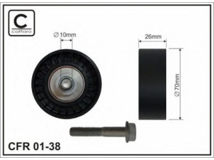 CAFFARO 01-38 kreipiantysis skriemulys, V formos rumbuotas diržas 
 Diržinė pavara -> V formos rumbuotas diržas/komplektas -> Laisvasis/kreipiamasis skriemulys
11 28 1 440 378, 1440378