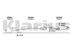 KLARIUS 600081U išmetimo sistema 
 Išmetimo sistema -> Išmetimo sistema, visa