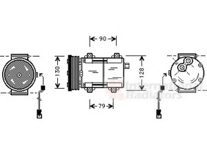 VAN WEZEL 1800K275 kompresorius, oro kondicionierius 
 Oro kondicionavimas -> Kompresorius/dalys
V94GB19D629AC