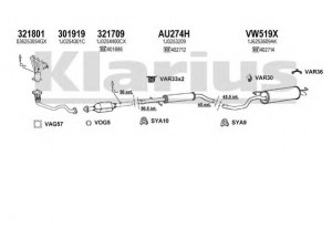 KLARIUS 930905U išmetimo sistema 
 Išmetimo sistema -> Išmetimo sistema, visa