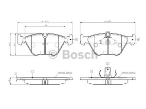 BOSCH 0 986 TB2 598 stabdžių trinkelių rinkinys, diskinis stabdys 
 Techninės priežiūros dalys -> Papildomas remontas
34 11 1 164 627, 34 11 1 164 629