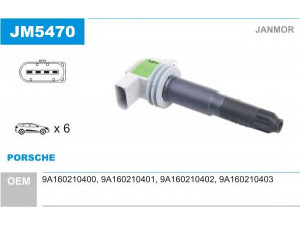 JANMOR JM5470 ritė, uždegimas 
 Kibirkšties / kaitinamasis uždegimas -> Uždegimo ritė
9A160210400, 9A160210401, 9A160210402