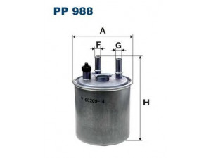 FILTRON PP988 kuro filtras 
 Degalų tiekimo sistema -> Kuro filtras/korpusas
16 40 039 78R, 8200638748