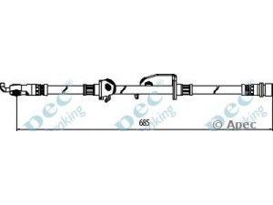 APEC braking HOS4073 stabdžių žarnelė 
 Stabdžių sistema -> Stabdžių žarnelės
90947W2023