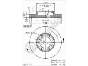 BRECO BS 8218 stabdžių diskas 
 Stabdžių sistema -> Diskinis stabdys -> Stabdžių diskas
4351225020