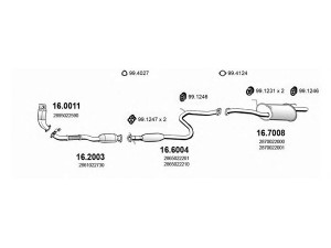 ASSO ART1163 išmetimo sistema 
 Išmetimo sistema -> Išmetimo sistema, visa