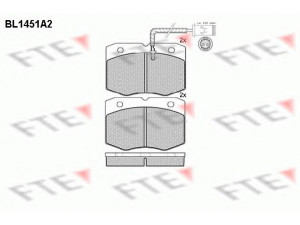 FTE BL1451A2 stabdžių trinkelių rinkinys, diskinis stabdys 
 Techninės priežiūros dalys -> Papildomas remontas
190 6158