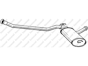 BOSAL 285-091 vidurinis duslintuvas 
 Išmetimo sistema -> Duslintuvas
77.00.769.591, 77.01.470.130