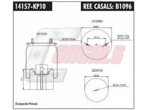 CASALS B1096 dėklas, pneumatinė pakaba
128140028, 800449526, M060924, UJB0975