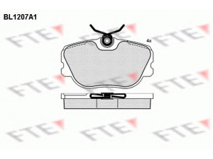 FTE BL1207A1 stabdžių trinkelių rinkinys, diskinis stabdys 
 Techninės priežiūros dalys -> Papildomas remontas
3342529, 33425299, 3343433, 33434333