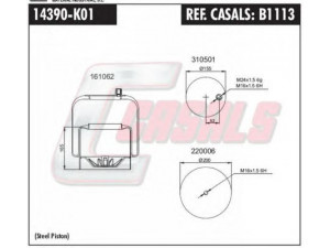 CASALS B1113 dėklas, pneumatinė pakaba 
 Pakaba -> Pneumatinė pakaba
MLF7108, A9423202821, A9423204921