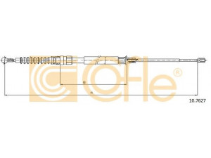 COFLE 10.7627 trosas, stovėjimo stabdys 
 Stabdžių sistema -> Valdymo svirtys/trosai
1T0609721K, 1T0609721L