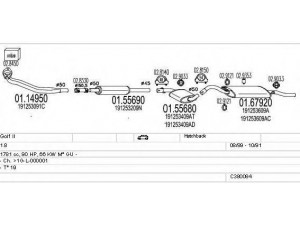 MTS C380084002878 išmetimo sistema 
 Išmetimo sistema -> Išmetimo sistema, visa
