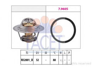 FACET 7.8312 termostatas, aušinimo skystis 
 Aušinimo sistema -> Termostatas/tarpiklis -> Thermostat
GTS301, PEL10016, PEL10016