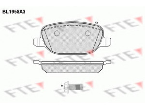 FTE BL1958A3 stabdžių trinkelių rinkinys, diskinis stabdys 
 Techninės priežiūros dalys -> Papildomas remontas
77362273, 77363579, 77363580, 77363818