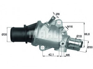 MAHLE ORIGINAL TI 138 88 termostatas, aušinimo skystis 
 Aušinimo sistema -> Termostatas/tarpiklis -> Thermostat
46432157, 46550095