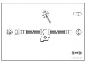 CORTECO 19030508 stabdžių žarnelė 
 Stabdžių sistema -> Stabdžių žarnelės
01464SB2030, 46410SB0014, 46410SB0023