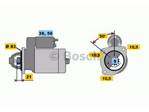 BOSCH 0 986 011 070 starteris 
 Elektros įranga -> Starterio sistema -> Starteris
09163859, 09512054, 1202018, 3471395