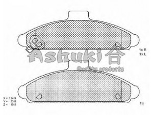 ASHUKI Y029-15 stabdžių trinkelių rinkinys, diskinis stabdys 
 Techninės priežiūros dalys -> Papildomas remontas
45022-SA6-600, 45022SA6N52, 47510-SB3-063