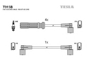 TESLA T915B uždegimo laido komplektas 
 Kibirkšties / kaitinamasis uždegimas -> Uždegimo laidai/jungtys