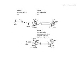 DINEX 350000002_12 išmetimo sistema 
 Išmetimo sistema -> Išmetimo sistema, visa