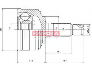 KAMOKA 6830 jungčių komplektas, kardaninis velenas 
 Ratų pavara -> Sujungimai/komplektas
44010SR3020