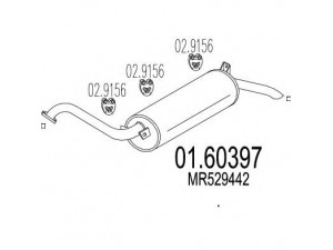 MTS 01.60397 galinis duslintuvas 
 Išmetimo sistema -> Duslintuvas
MR529442