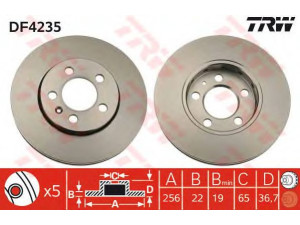TRW DF4235 stabdžių diskas
8Z0615301B, 8Z0615301D