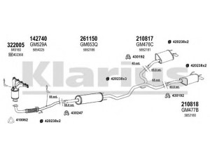 KLARIUS 391756E išmetimo sistema 
 Išmetimo sistema -> Išmetimo sistema, visa