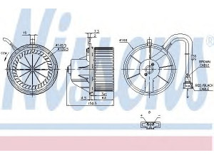 NISSENS 87155 vidaus pūtiklis 
 Šildymas / vėdinimas -> Orpūtė/dalys
701819021B, 703820022