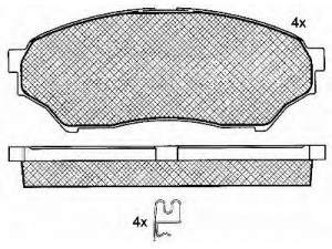 BSF 10952 stabdžių trinkelių rinkinys, diskinis stabdys 
 Techninės priežiūros dalys -> Papildomas remontas
MR475453