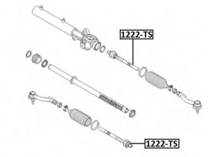 ASVA 1222-TS vidinė skersinė vairo trauklė 
 Vairavimas -> Vairo mechanizmo sujungimai
57724-2E000