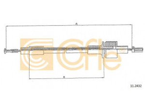 COFLE 11.2432 sankabos trosas 
 Dviratė transporto priemonės -> Kabeliai ir tachometro velenaai -> Sankabos trosas
6156056
