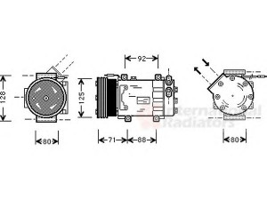 VAN WEZEL 4300K127 kompresorius, oro kondicionierius 
 Oro kondicionavimas -> Kompresorius/dalys
7700106441