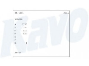 KAVO PARTS BR-5201 stabdžių diskas 
 Dviratė transporto priemonės -> Stabdžių sistema -> Stabdžių diskai / priedai
KJ0133251