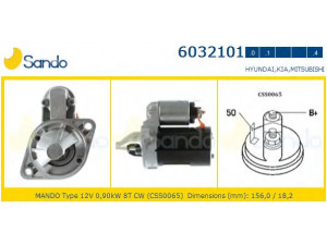 SANDO 6032101.4 starteris 
 Elektros įranga -> Starterio sistema -> Starteris
M002T48081, M003T32589, M003T42781