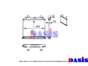 AKS DASIS 267009N tarpinis suslėgto oro aušintuvas, kompresorius
81061300199, 81061300204, 81061300217