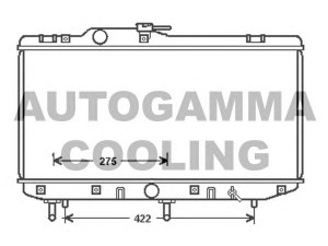 AUTOGAMMA 104869 radiatorius, variklio aušinimas 
 Aušinimo sistema -> Radiatorius/alyvos aušintuvas -> Radiatorius/dalys
1640011681, 164001B020, 1640055080