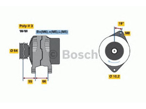 BOSCH 0 986 041 421 kintamosios srovės generatorius 
 Elektros įranga -> Kint. sr. generatorius/dalys -> Kintamosios srovės generatorius
77 00 436 628, 77 00 862 865