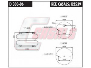 CASALS B2539 dėklas, pneumatinė pakaba