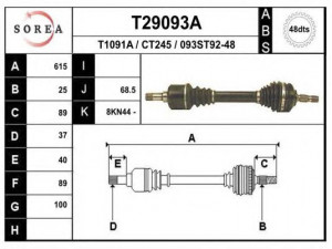 EAI T29093A kardaninis velenas
3272T5, 3272T6
